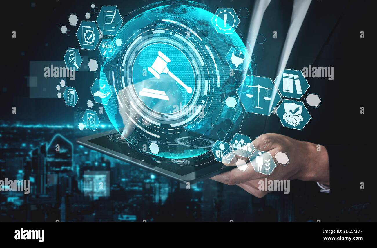 Compliance rule law and regulation graphic interface for business