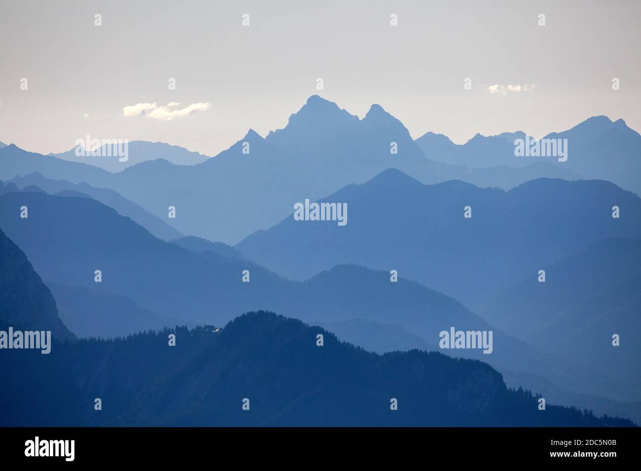 geography / travel, Germany, Bavaria, Mittenwald, view of the Karwendel (mountain) at Wetterstein moun, Additional-Rights-Clearance-Info-Not-Available Stock Photo
