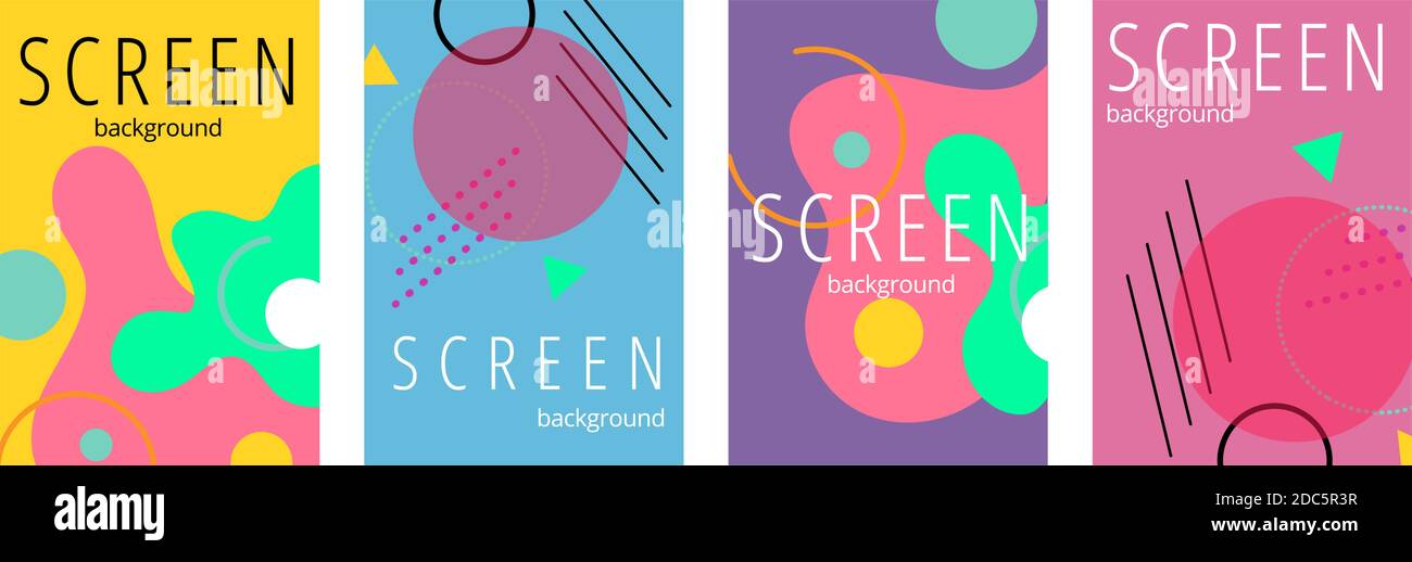 Colorful geometric background. Fluid shapes composition. Eps10 vector. Stock Vector