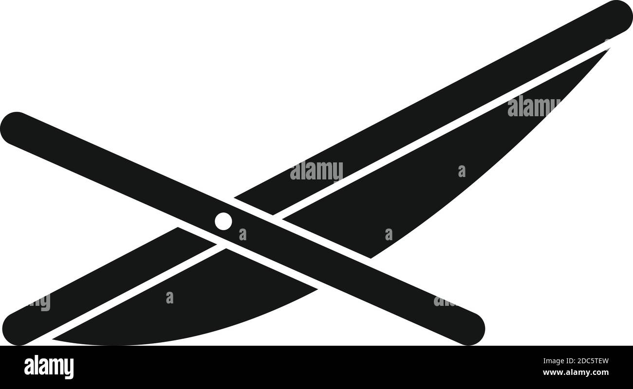 Folding beach chair icon, simple style Stock Vector Image & Art - Alamy