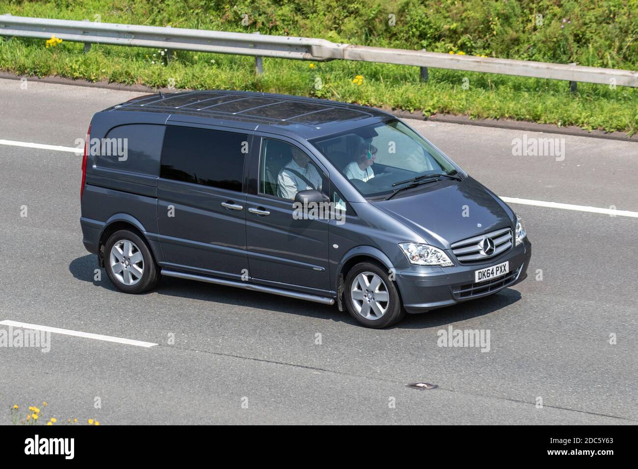 2014 grey Mercedes-Benz Vito 116 CDI Dualiner; Vehicular traffic, moving  vehicles, cars, vehicle driving on UK roads, motors, motoring on the M6  motorway highway UK road network Stock Photo - Alamy