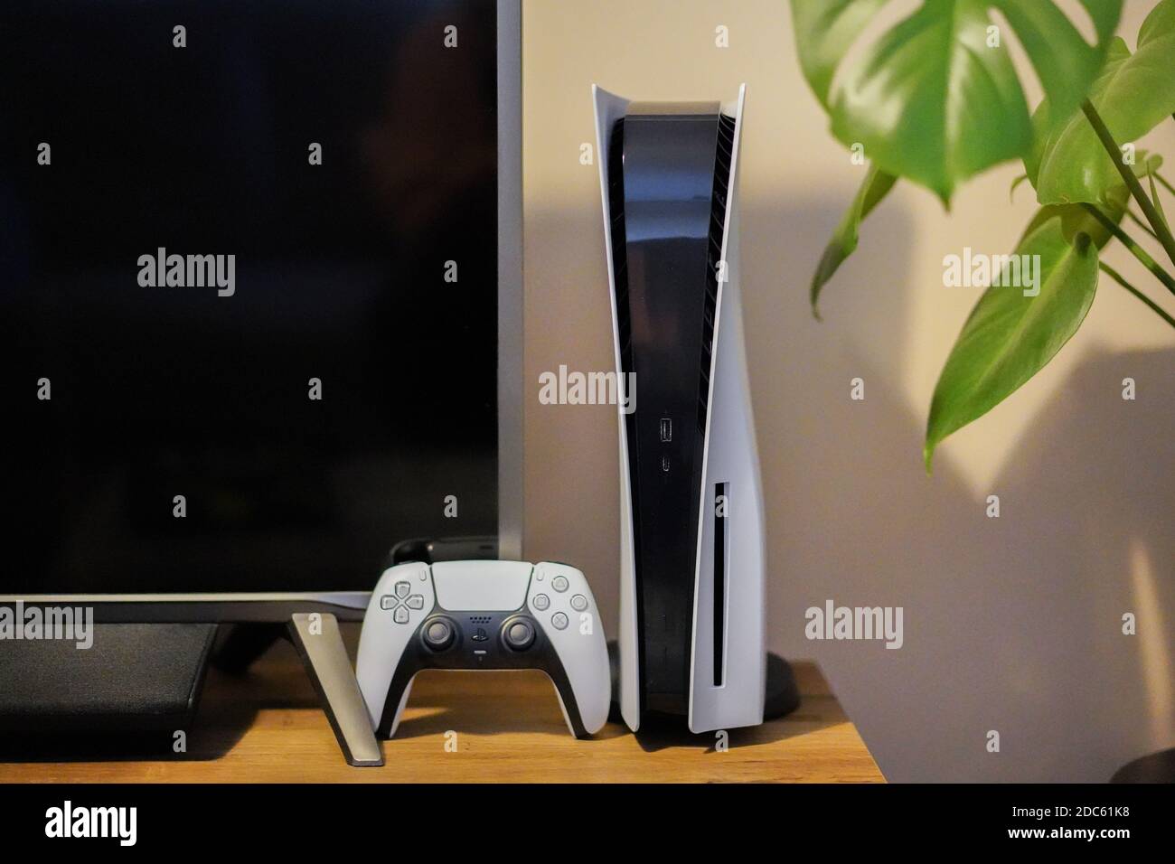 Playstation 5 PS5 in home set up Stock Photo Alamy