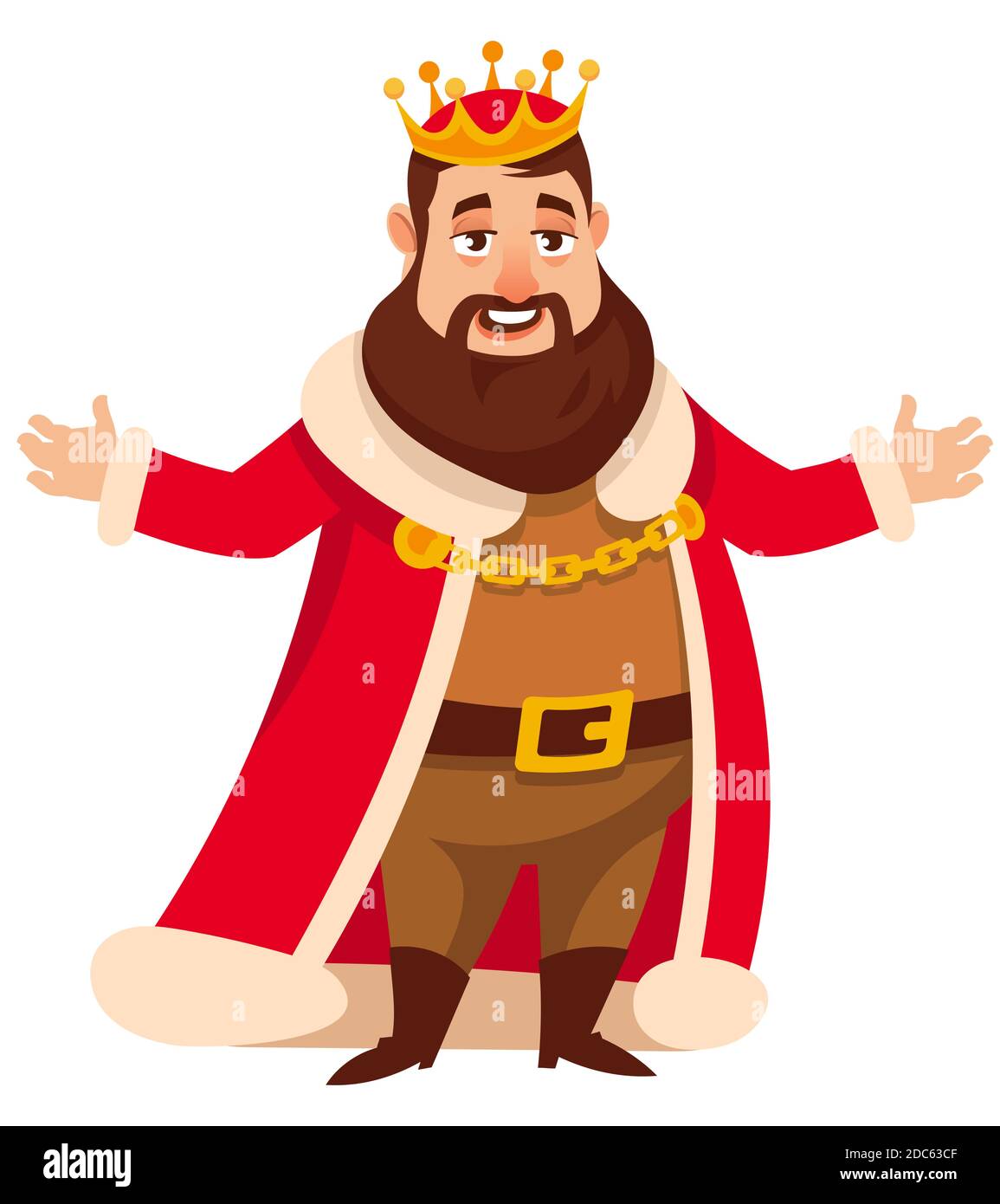 Standing joyful king. Royal character in cartoon style Stock Vector Image &  Art - Alamy
