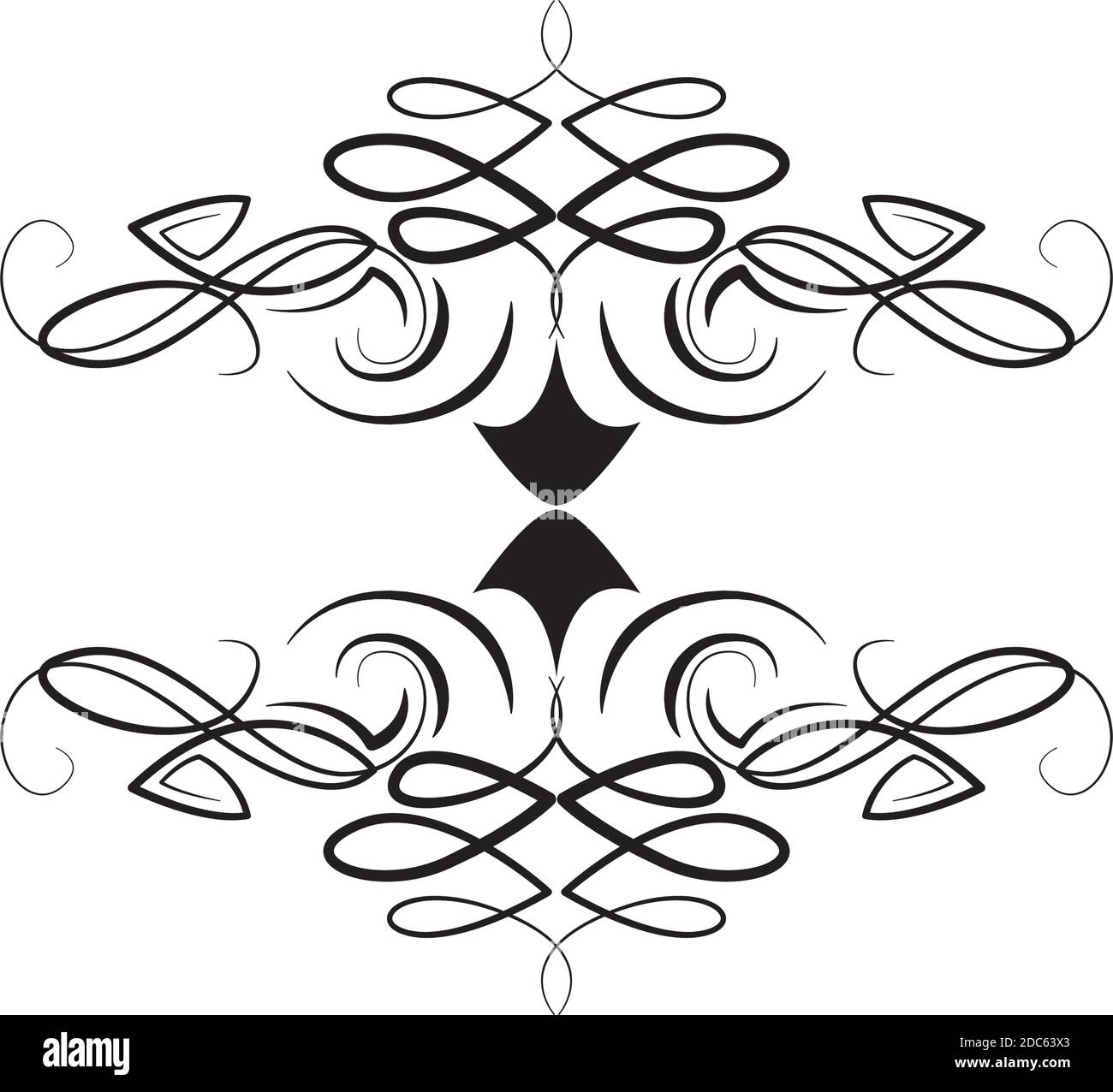 Filigree script Stock Vector Images - Alamy