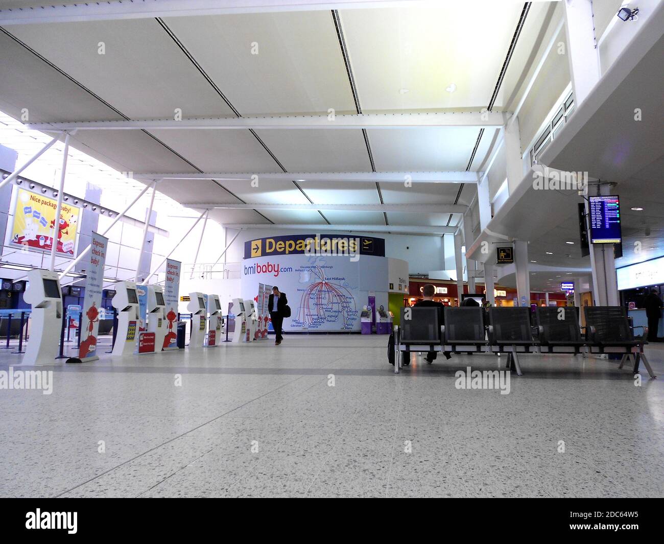 View of the check in hall at East Midlands Airport, Castle Donnington