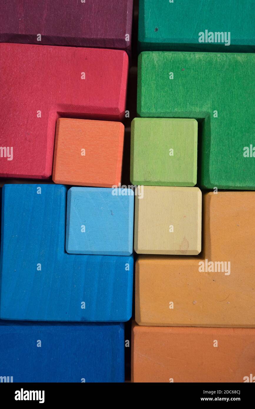 objects and shapes in different colors, colorful arrangement and design ...