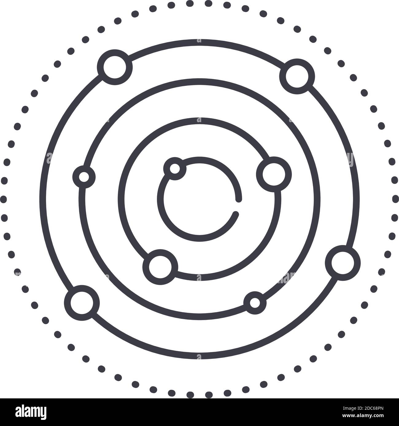 Data center image icon, linear isolated illustration, thin line vector ...