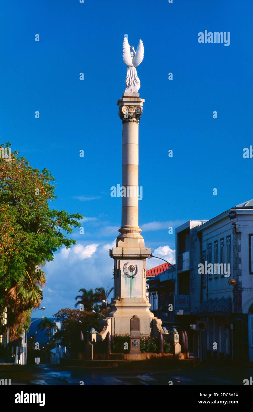 Colonne de la Victoire, Victory Column or Monument, First World War Memorial, Saint Denis La Réuion or Reunion Island France Stock Photo