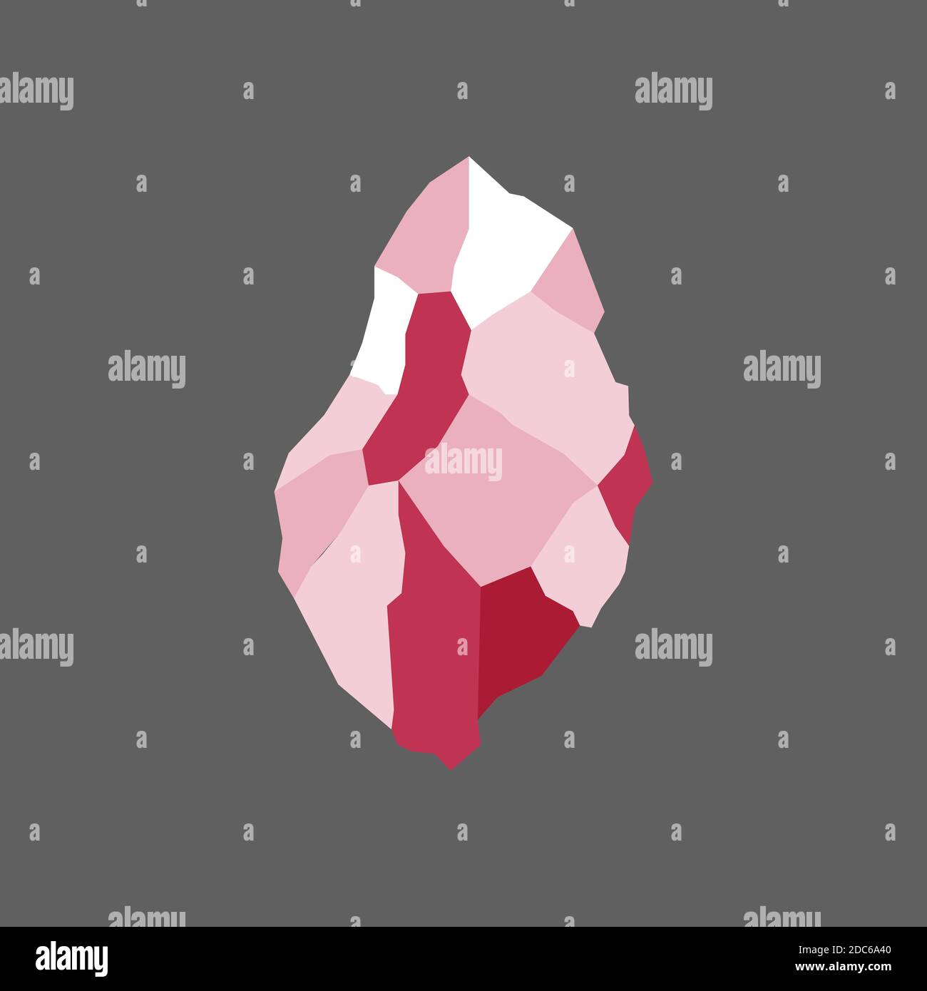Crystal. Isolated object. Vector illustration in a flat design. Stock Vector