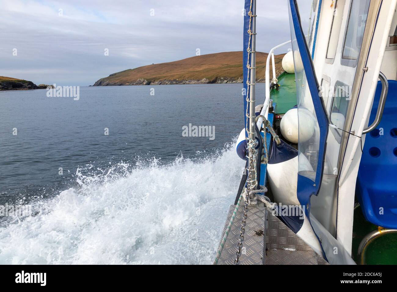 Empty Tour boat, Portmagee County Kerry Ireland Stock Photo