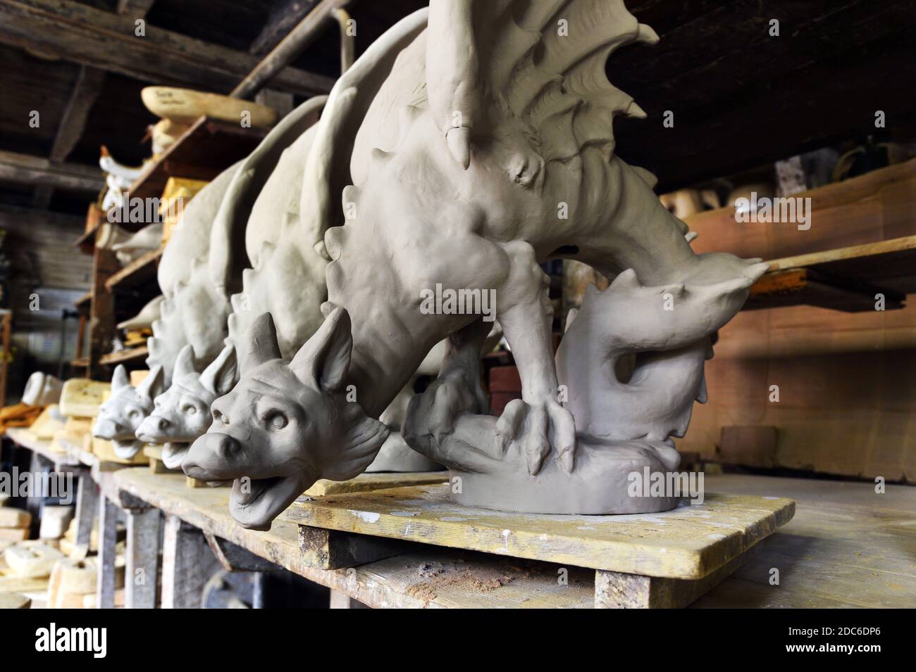 The pottery of Mesnil de Bavent is a Norman pottery located between Caen and Cabourg, in Bavent (Calvados). Stock Photo