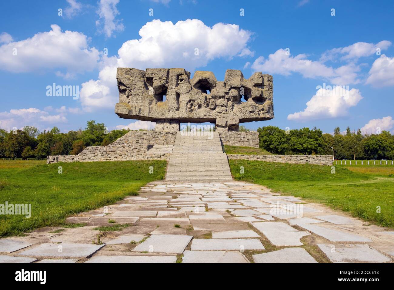 Lublin, Lubelskie / Poland - 2019/08/17: Majdanek KL Lublin Nazis concentration and extermination camp - Konzentrationslager Lublin - with the victims Stock Photo