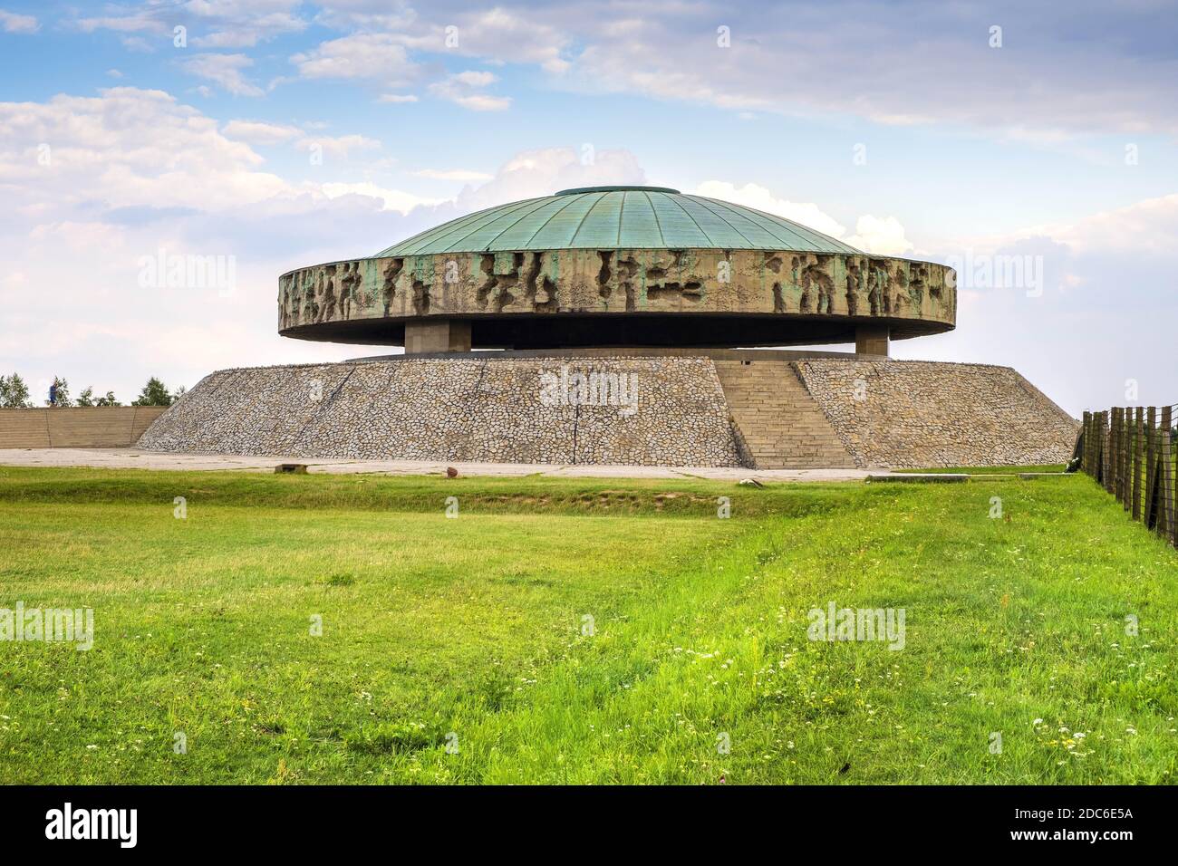Lublin, Lubelskie / Poland - 2019/08/17: Mausoleum of Majdanek KL Lublin Nazis concentration and extermination camp - Konzentrationslager Lublin - by Stock Photo