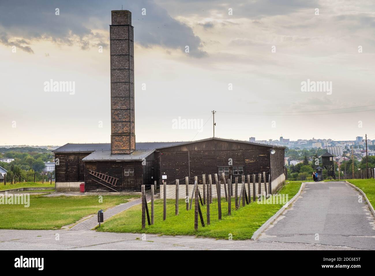 Lublin, Lubelskie / Poland - 2019/08/17: Reconstructed crematorium of Majdanek KL Lublin Nazis concentration and extermination camp - Konzentrationsla Stock Photo