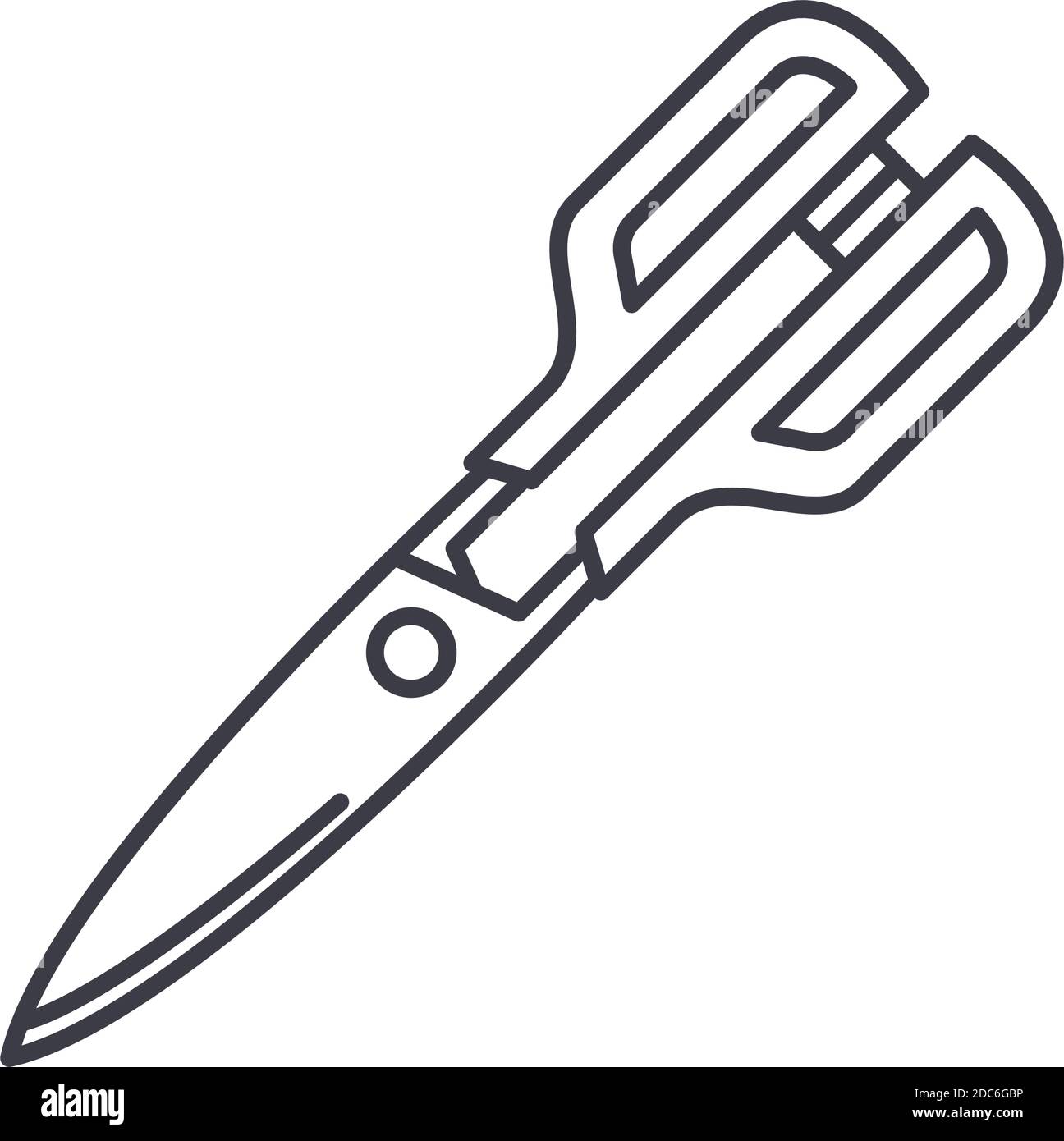 Cutters icon, linear isolated illustration, thin line vector, web ...