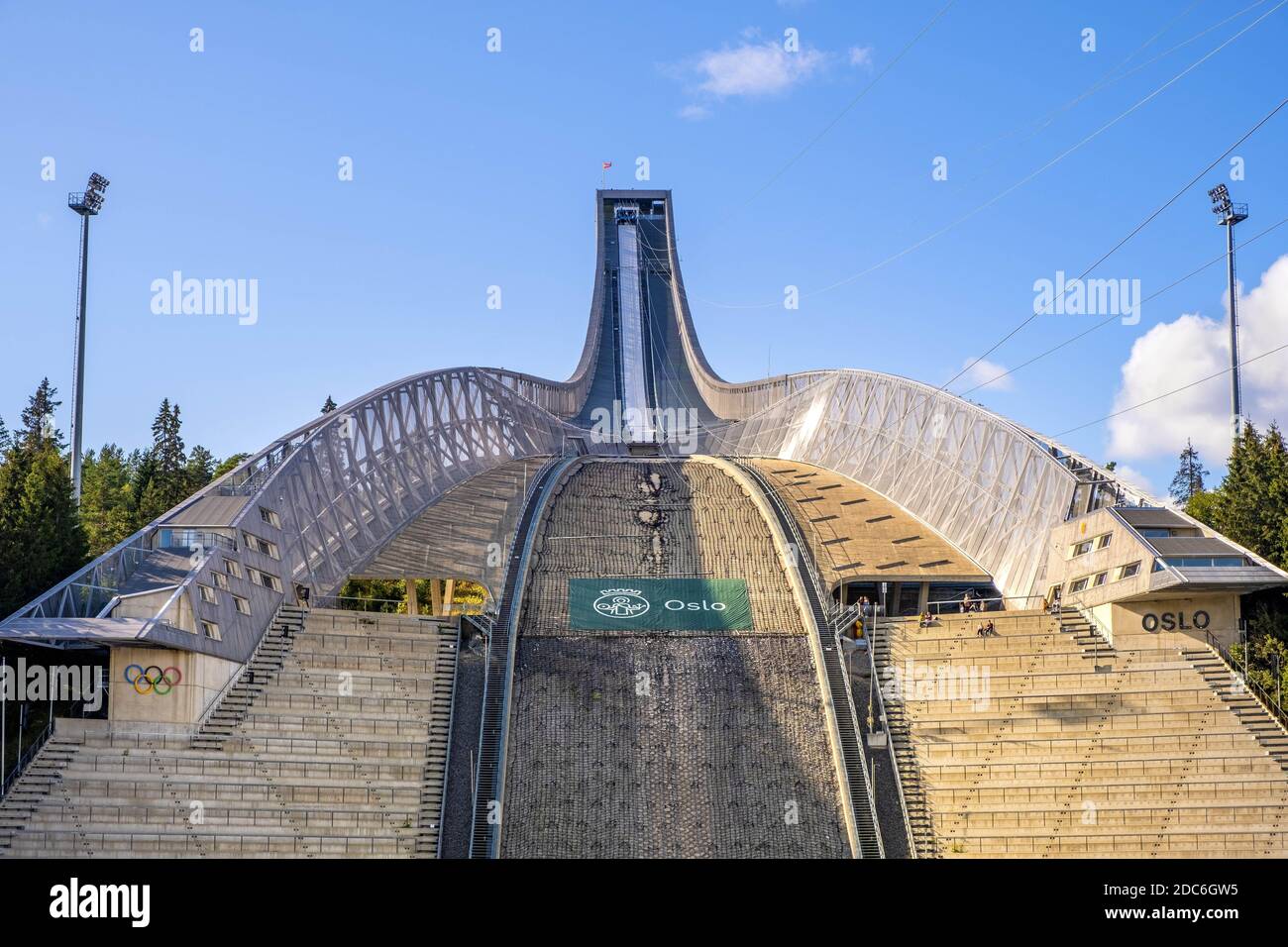 Oslo, Ostlandet / Norway 2019/09/02 Panoramic view of Holmenkollen