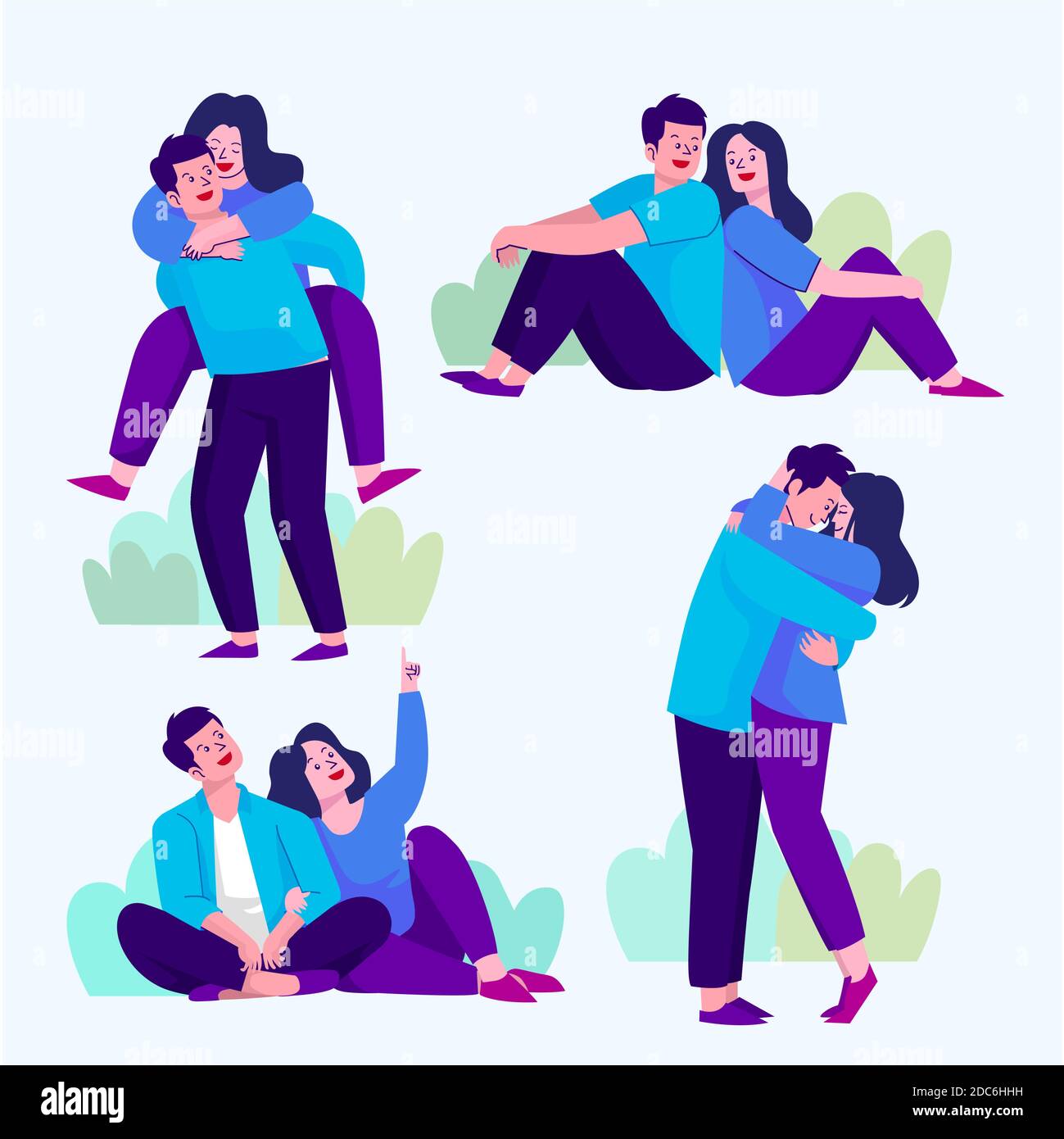 Couple collection illustration concept Vector illustration Stock Vector ...