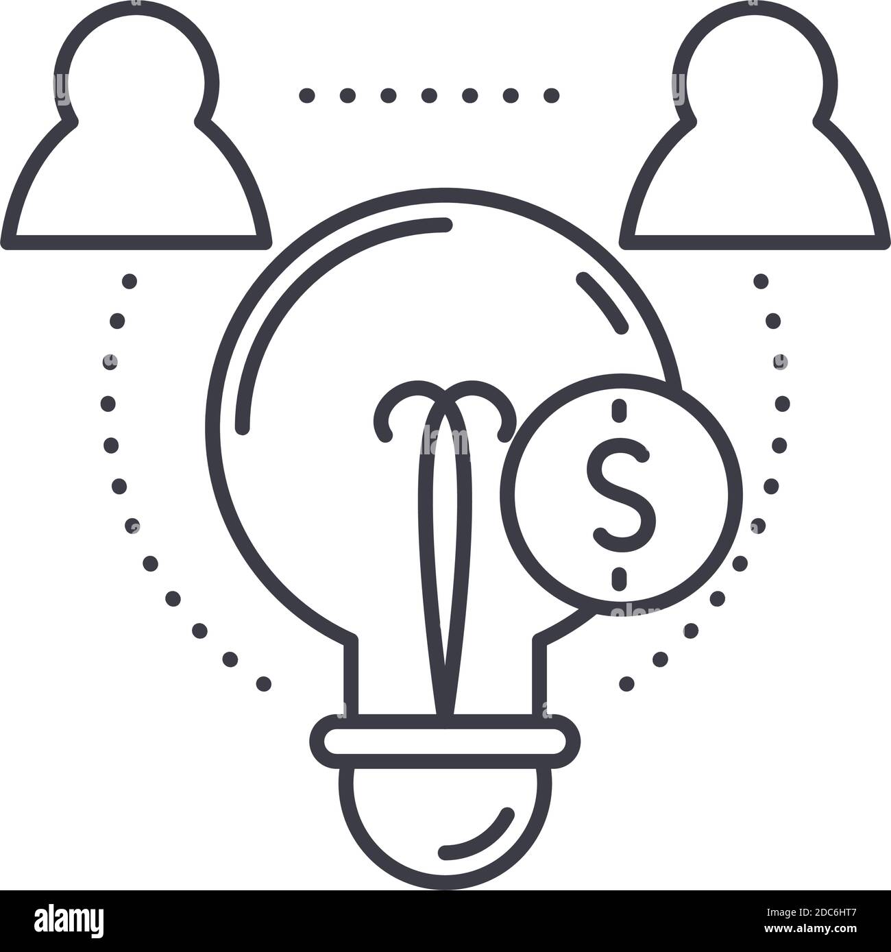 Creator icon, linear isolated illustration, thin line vector, web