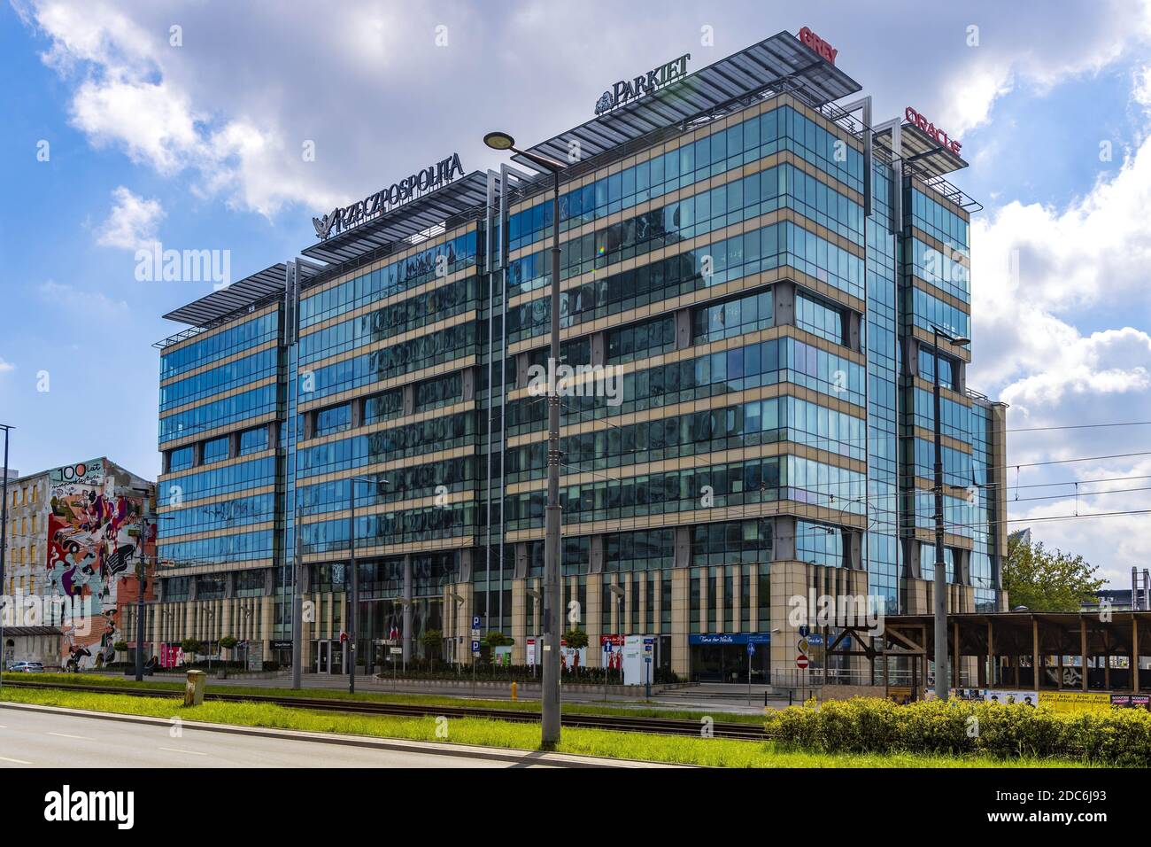 Warsaw, Mazovia / Poland - 2020/05/02: Prosta Office Center office building of Cromwell Property Group at Prosta 51 street in Wola business district o Stock Photo