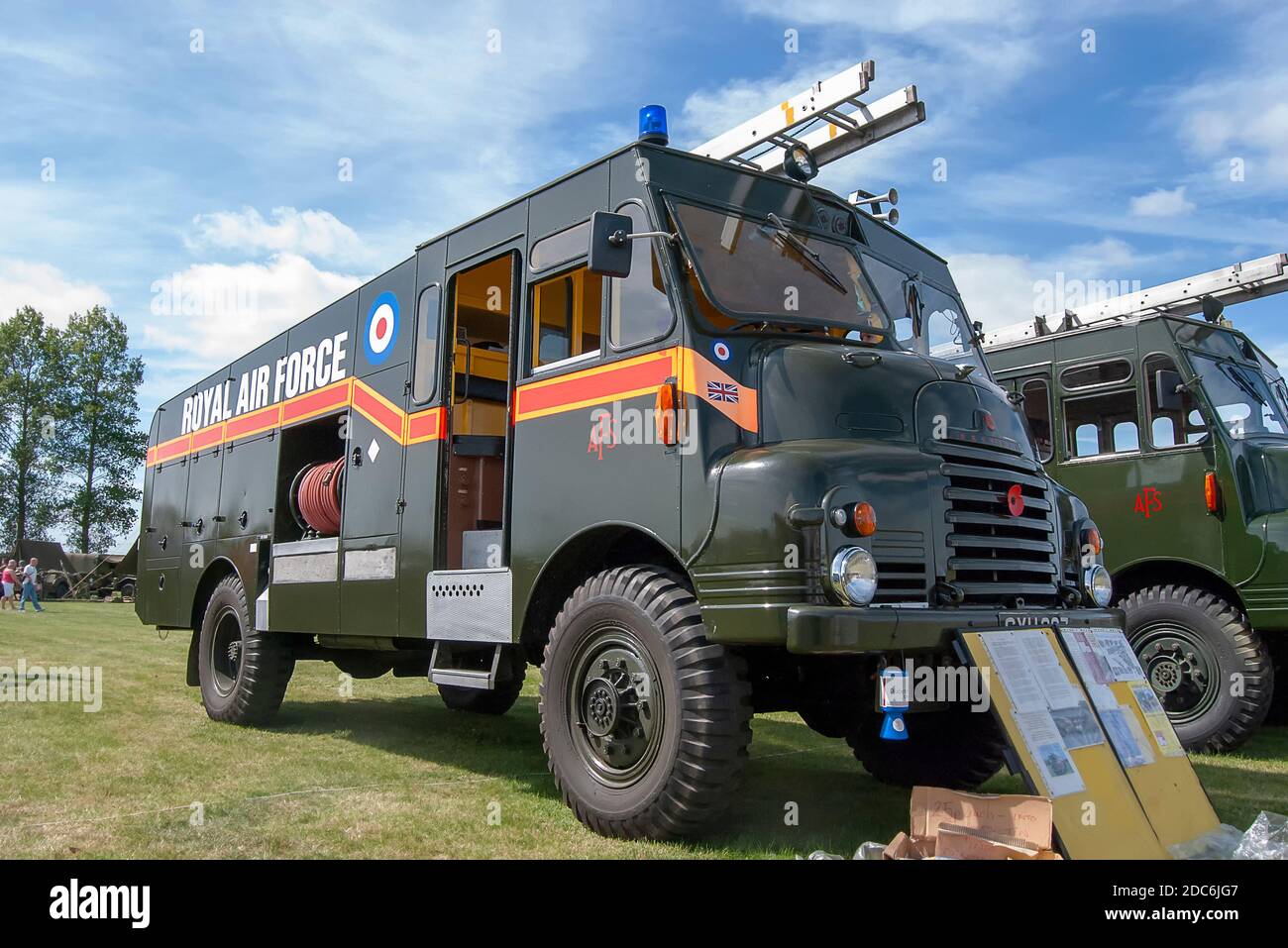 A Bedford 'Green Goddess' RLHZ Self Propelled Pump used by the Auxiliary Fire Service Stock Photo