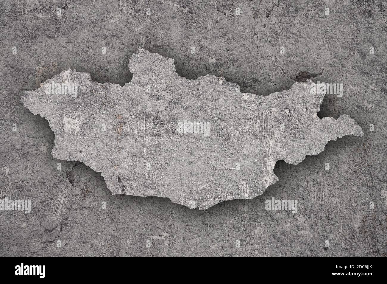 Map of Mongolia on weathered concrete Stock Photo - Alamy