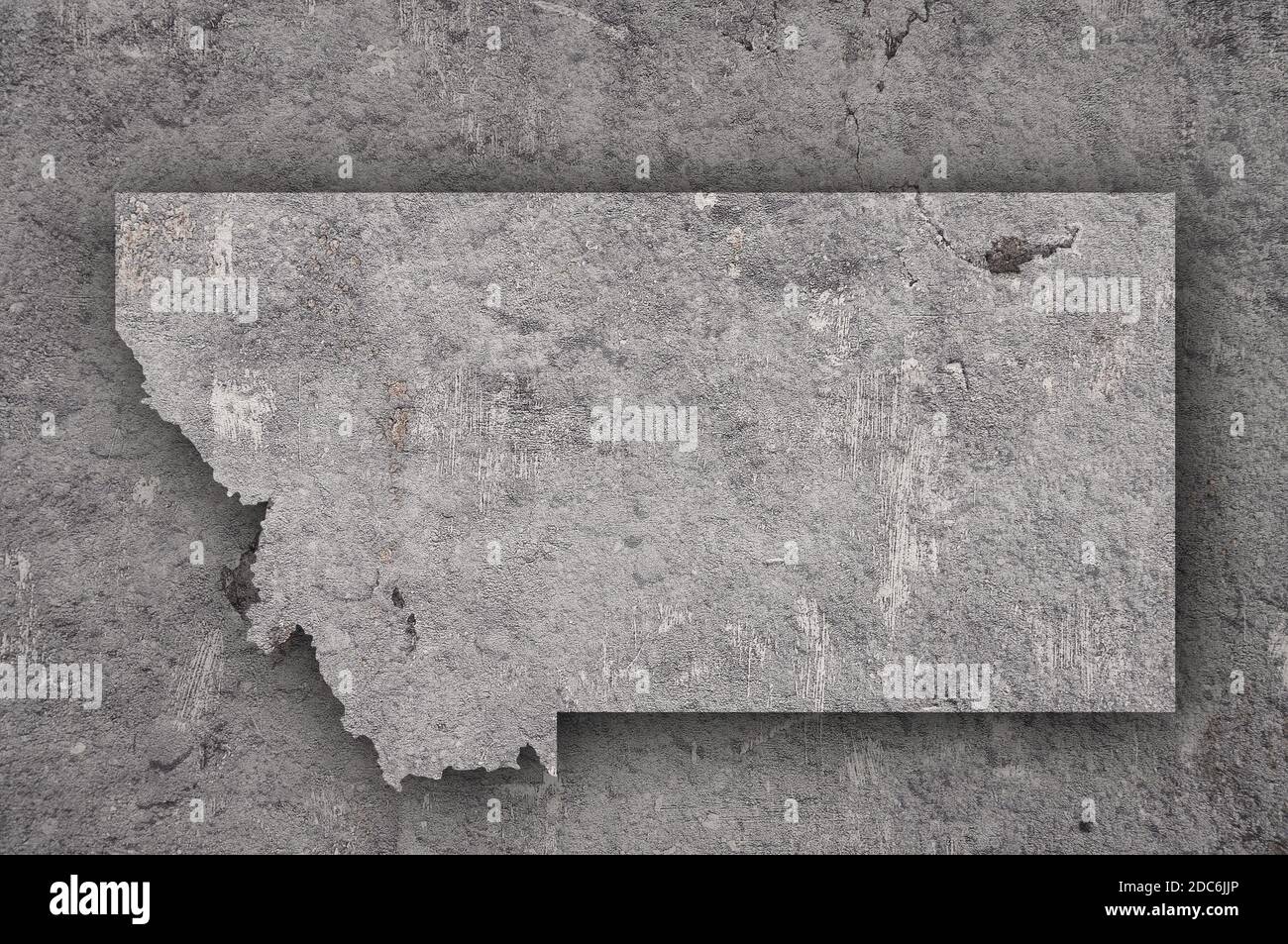 Map of Montana on weathered concrete Stock Photo - Alamy
