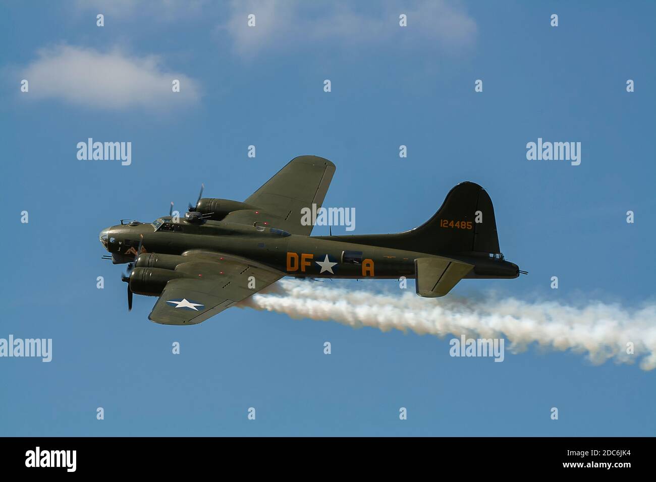The American World War II bomber 'Sally B' Boeing B-17G is the only airworthy model in Europe Stock Photo