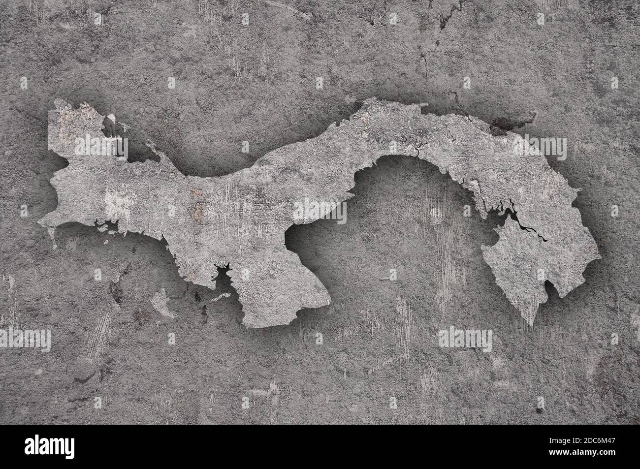 Map of Panama on weathered concrete Stock Photo - Alamy