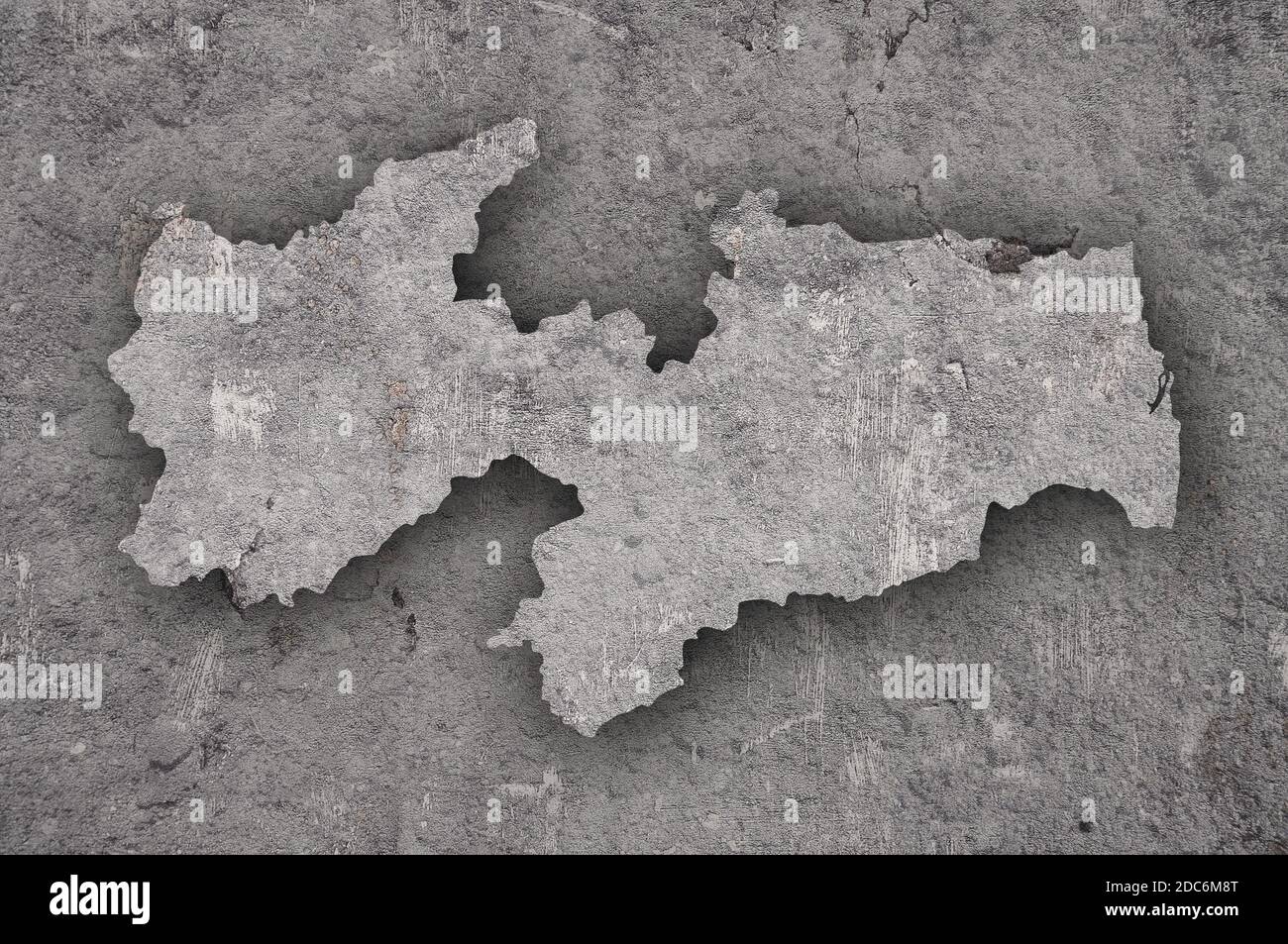 Map of Paraiba on weathered concrete Stock Photo - Alamy
