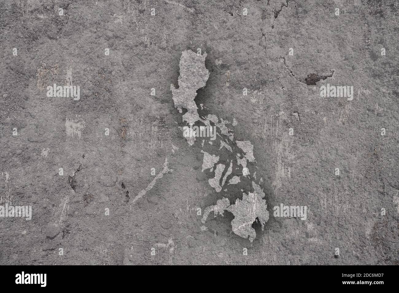 Map of Philippines on weathered concrete Stock Photo - Alamy