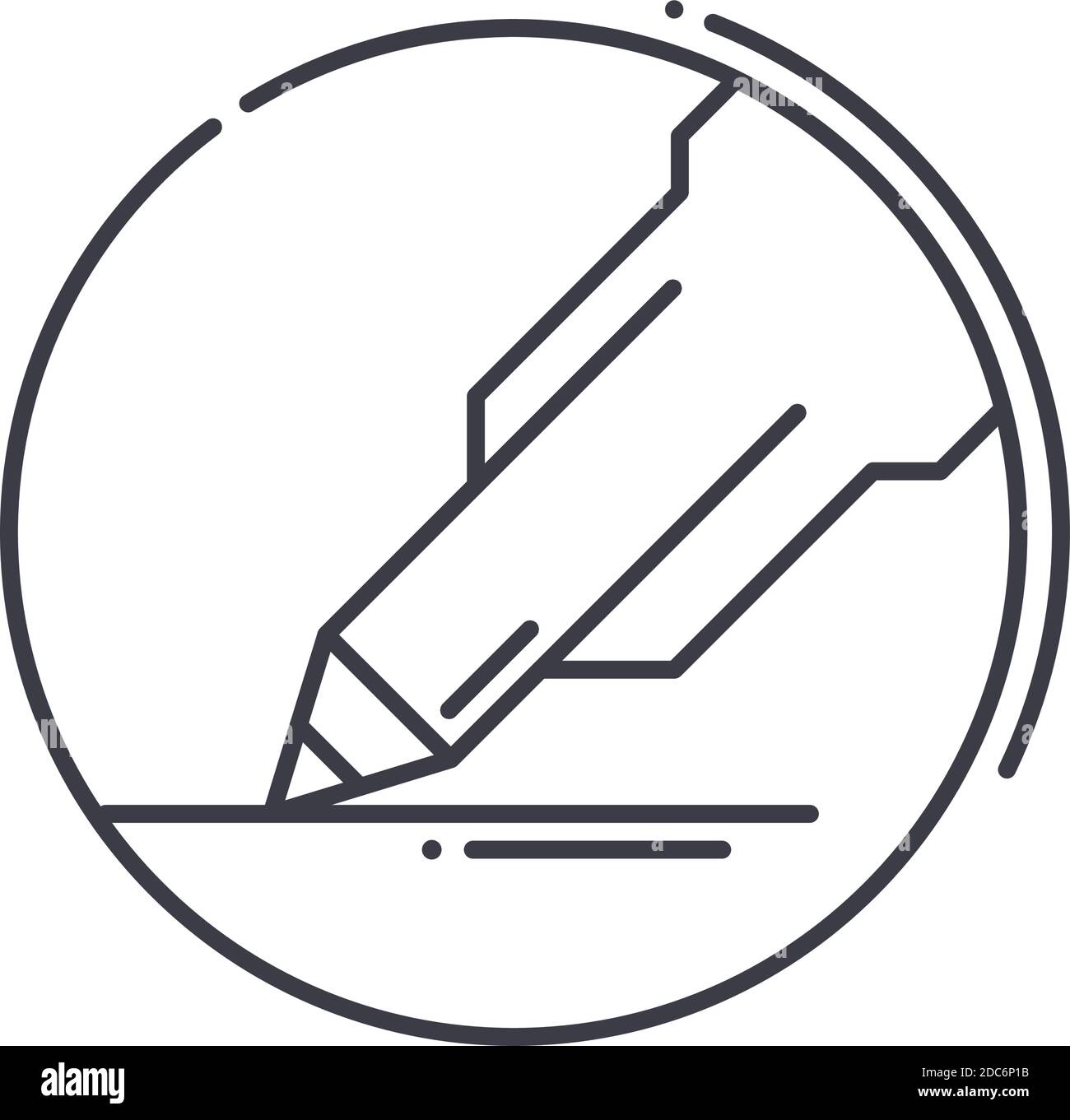 Creative design icon, linear isolated illustration, thin line vector ...