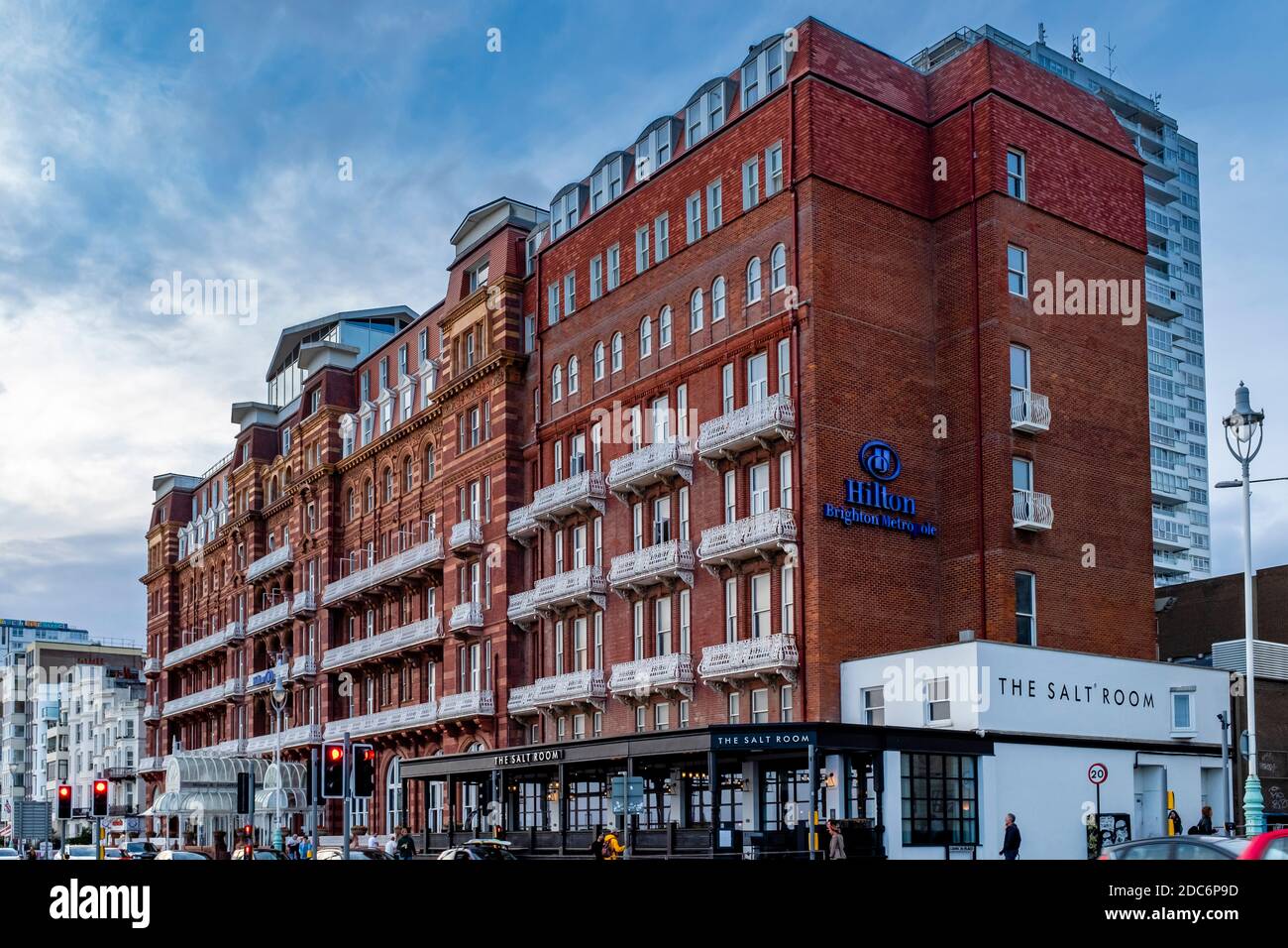 The Hilton Brighton Metropole Hotel, Brighton Seafront, Brighton, East Sussex, UK. Stock Photo