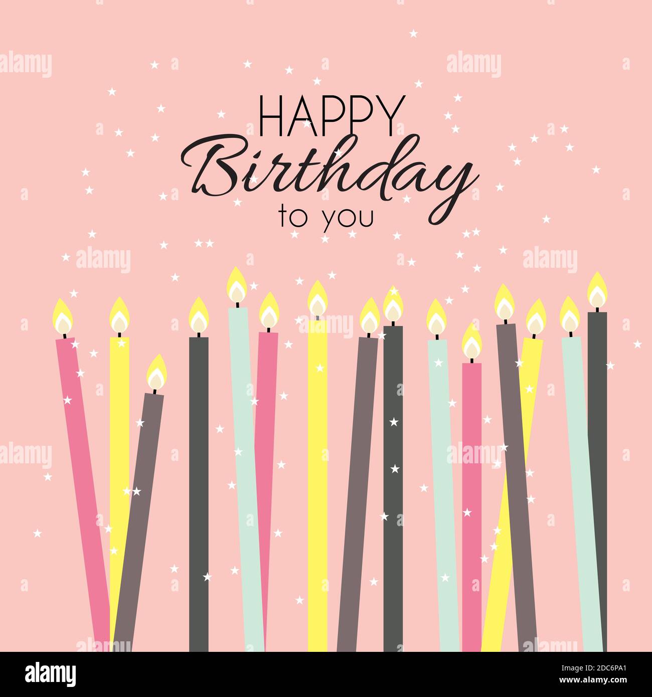 Birthday Background with Candles. Illustration Stock Photo - Alamy