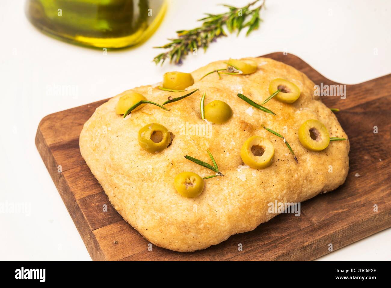 Garlic Rosemary Herb Focaccia Stock Photo Alamy