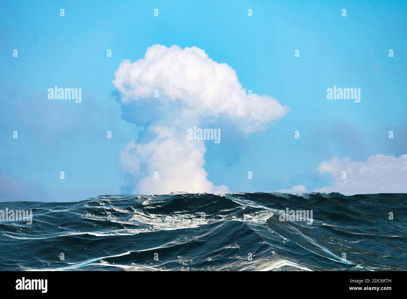 Big cloud over the great ocean in the Atlantic Stock Photo