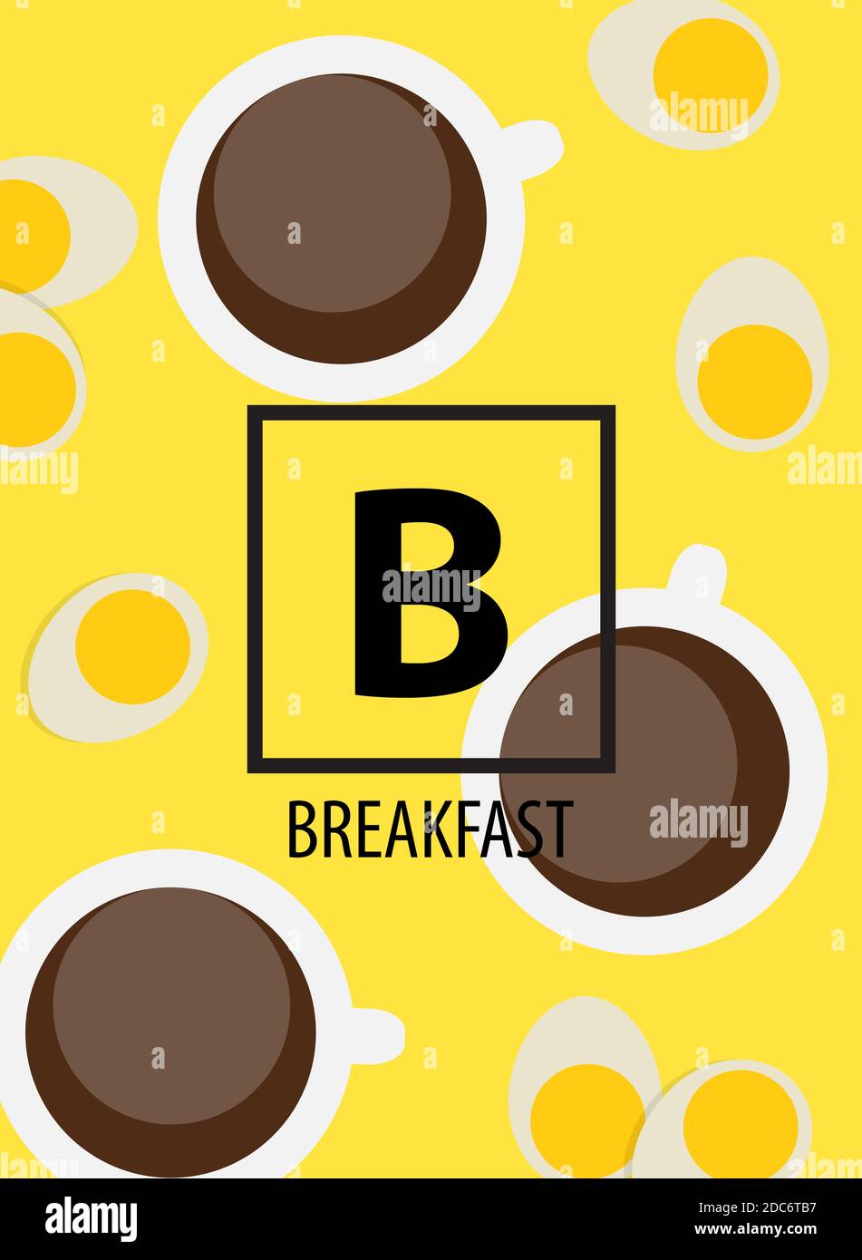 Abstract Breakfast Background Illustration Stock Photo - Alamy