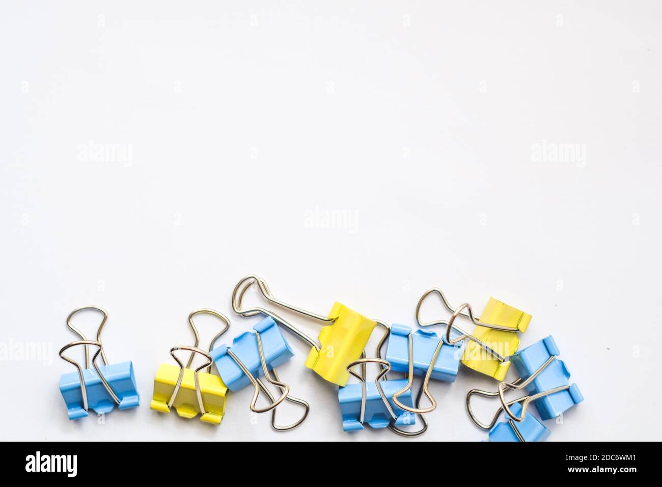 Colored iron paper clips. paper clips with many unique pastel color