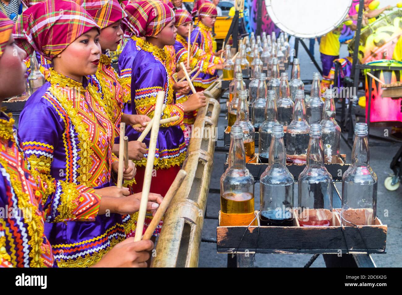 Participants and dancers at the Shariff Kabunsuan Festival in Cotabato City, Philippines Stock Photo