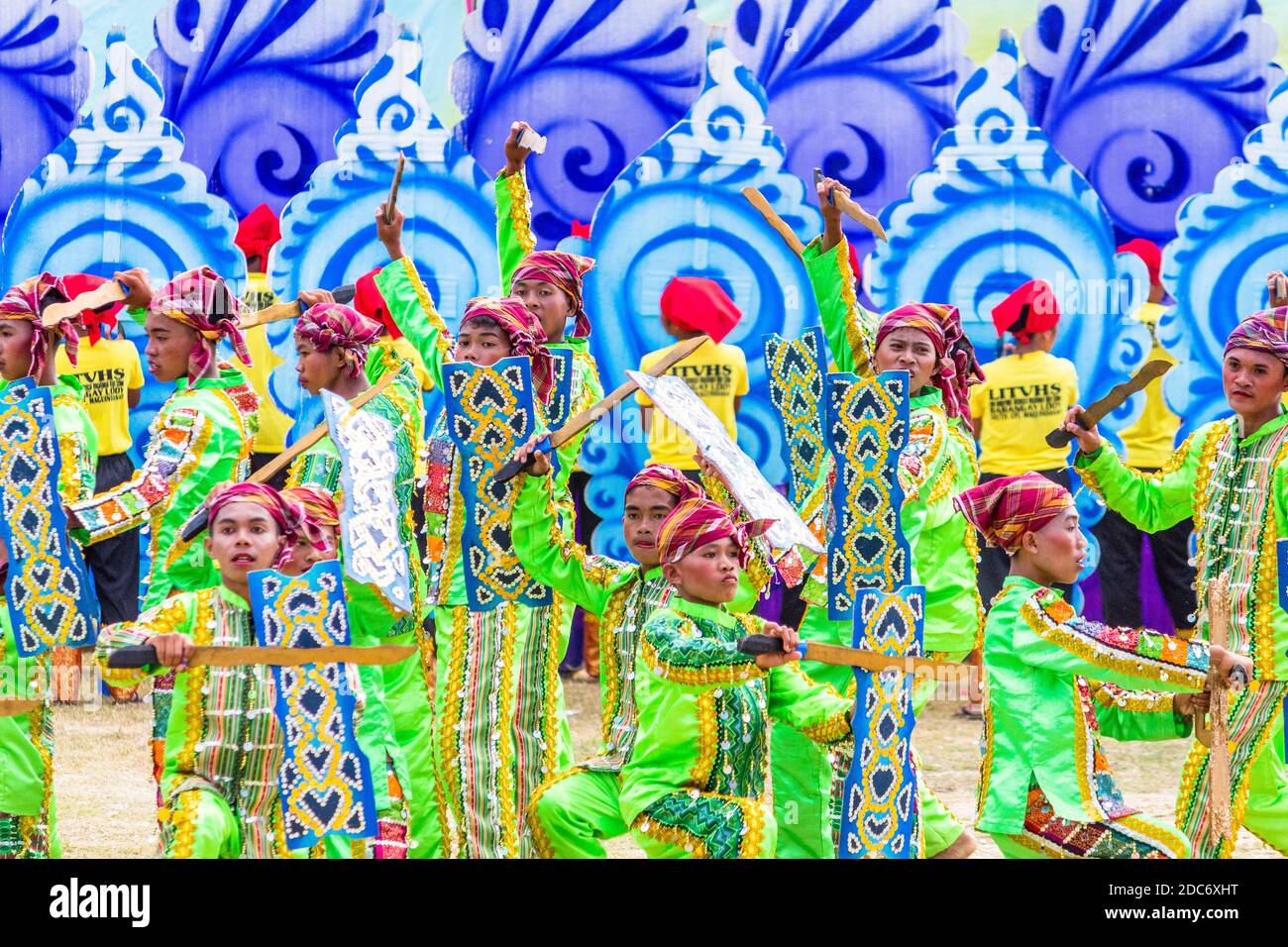 Participants and dancers at the Shariff Kabunsuan Festival in Cotabato City, Philippines Stock Photo