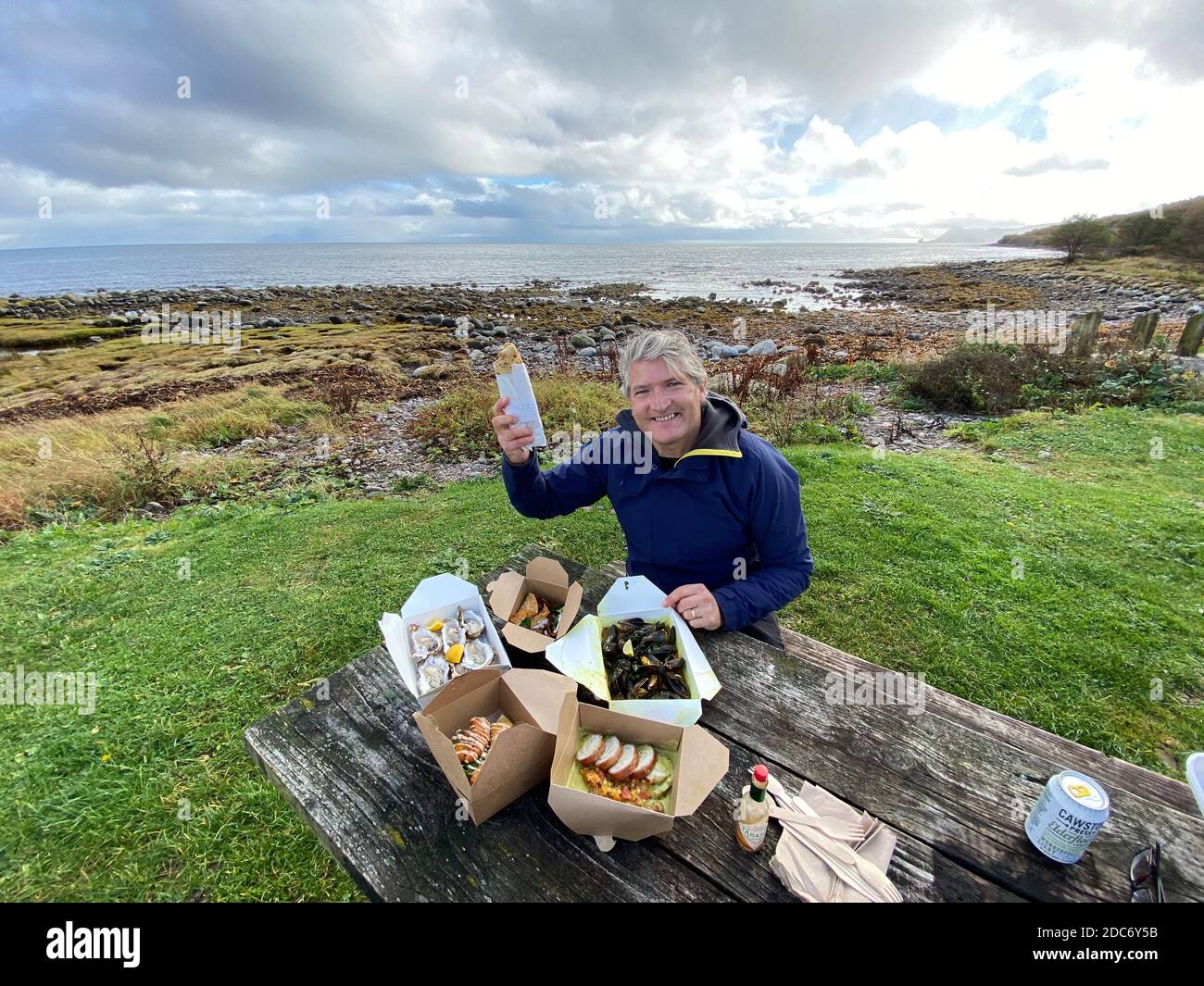 Seafood from Mara on the Isle of Arran in Scotland Stock Photo