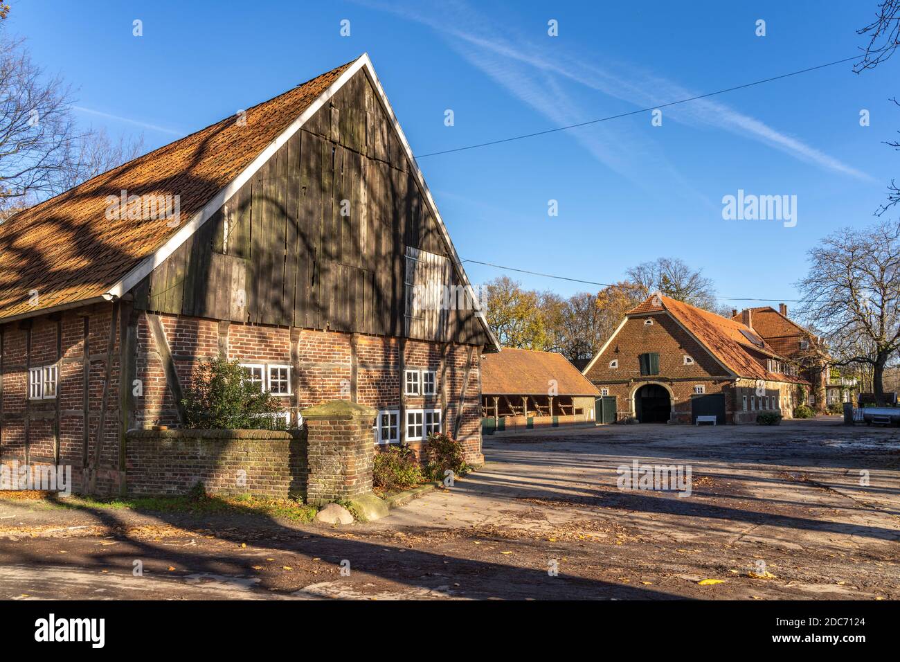 Bauernhof Ponyhof Schleithoff Havixbeck Munsterland Nordrhein Westfalen Deutschland Farmers Building Ponyhof Schleithoff Havixbeck Muenste Stock Photo Alamy