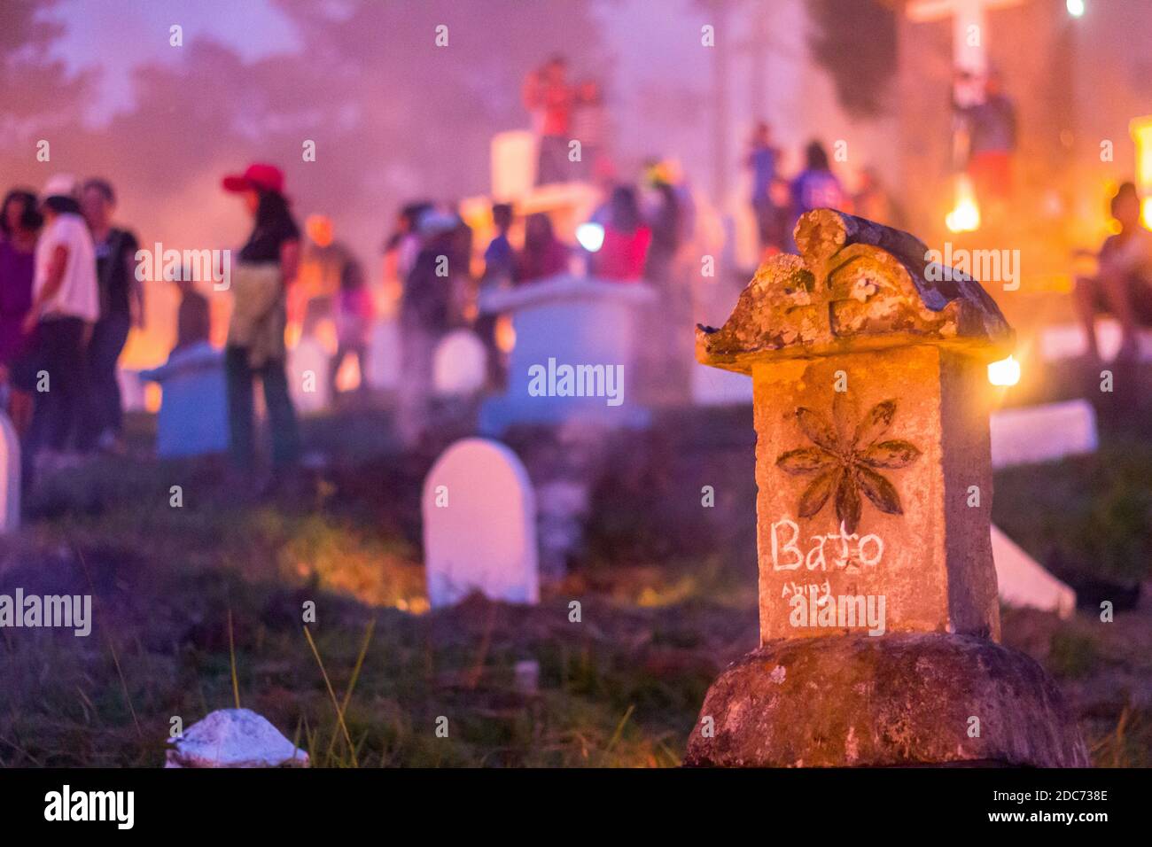 The panag-apoy ritual celebration in Sagada, Philippines Stock Photo