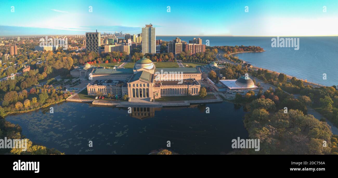 Aerial Views of Loyola Chicago campus Stock Photo