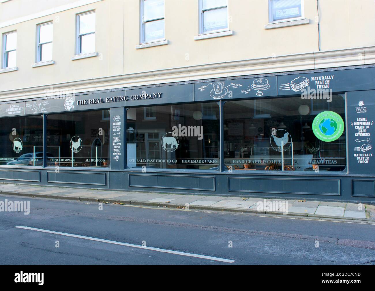 The Real Eating Company, Chichester, West Sussex. An empty restaurant