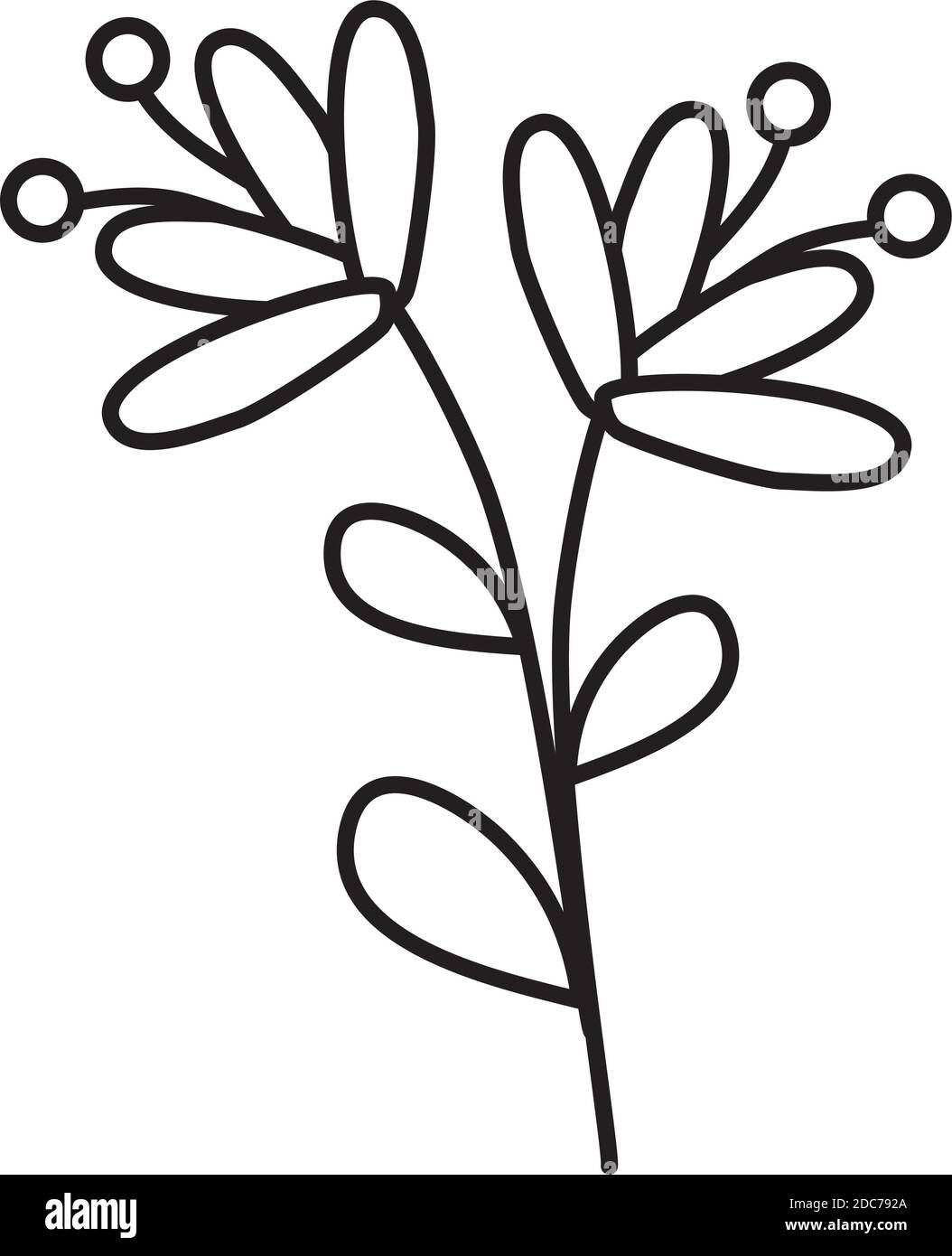 flowers plant icon over white background, line style, vector ...