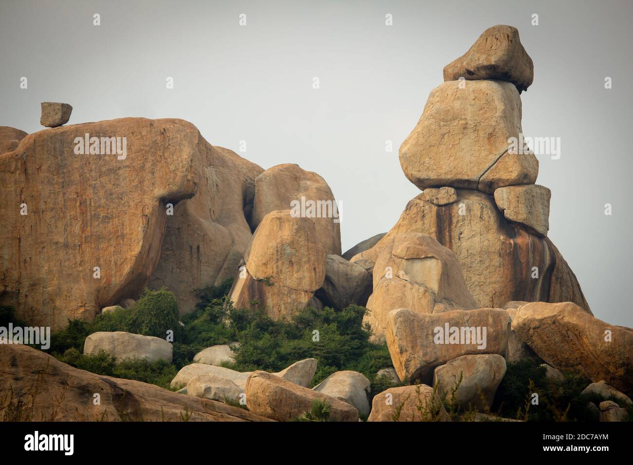 Big rock boulders in the Avani hills, Kolar, Karnataka State, India