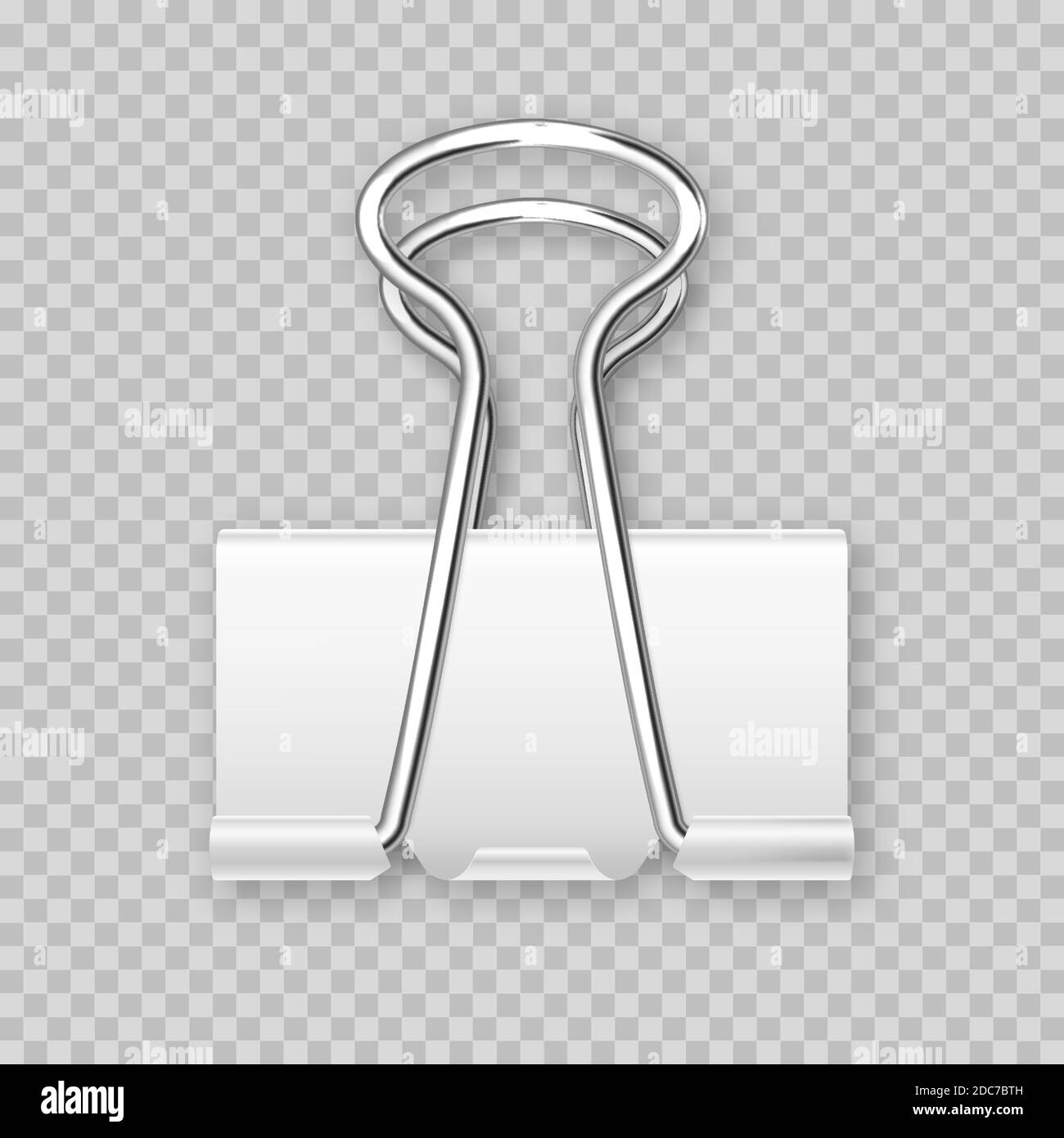 Realistic white paper binder isolated on transparent background. Paper