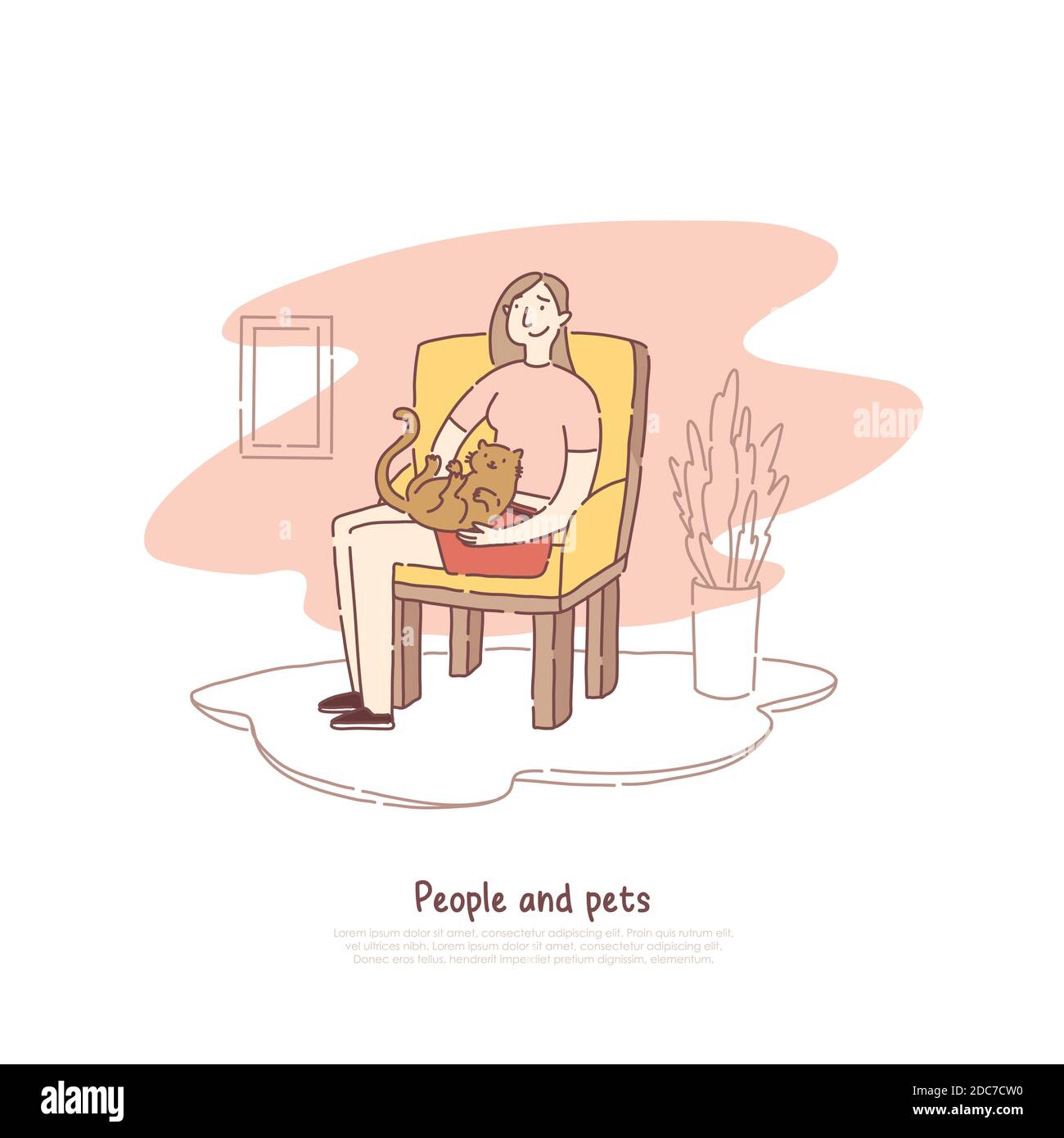 Cheerful domestic room Stock Vector Images