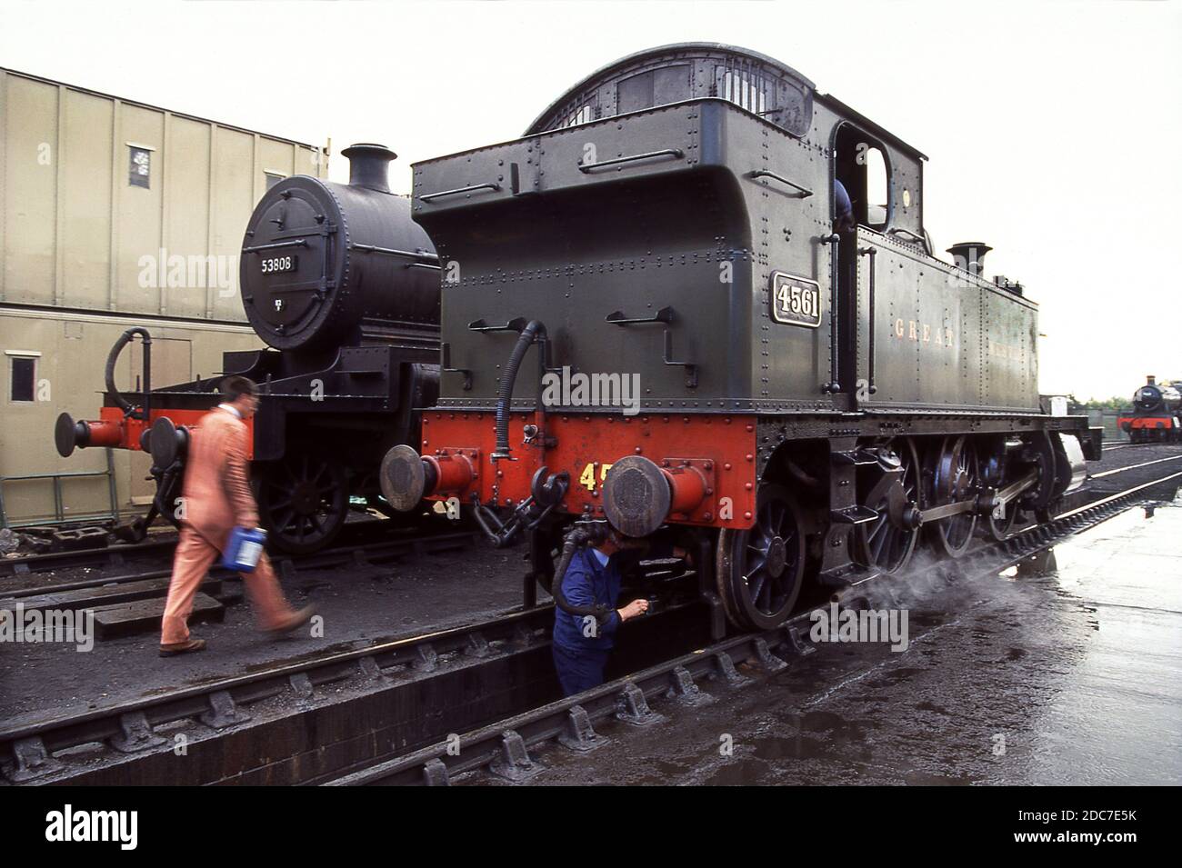 GWR Tank engine on the West Somerset Railway at Minehead station 1996 Stock Photo