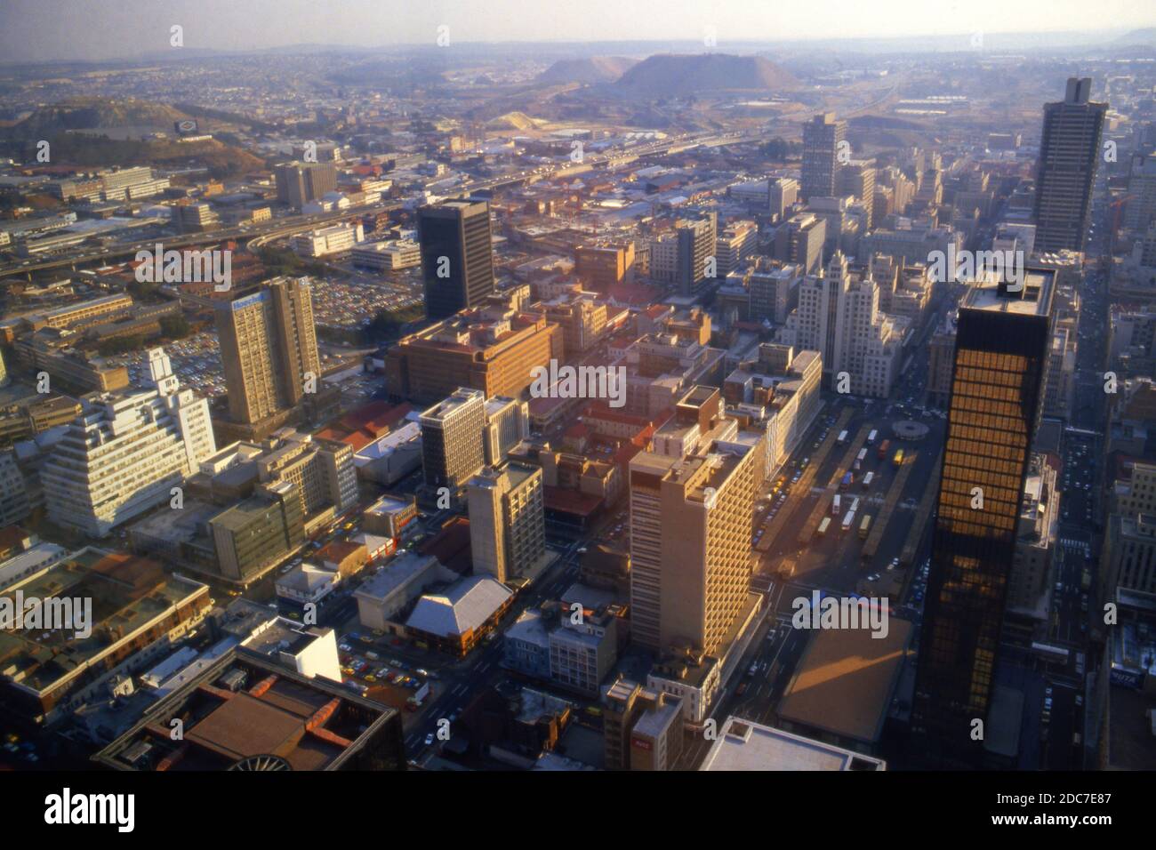 The city of Johannesburg, South Africa 1981, seen from the Carlton